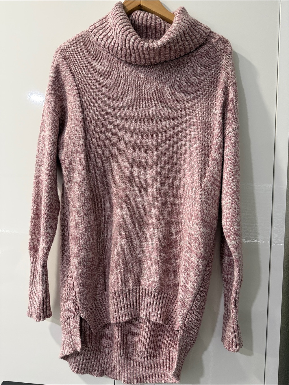 Cozy Turtleneck Knit Sweater in Dusty Rose